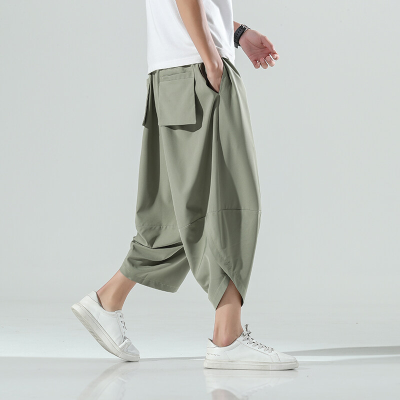 Ethnic Fashion Men - Męskie spodnie haremki w chińskim stylu