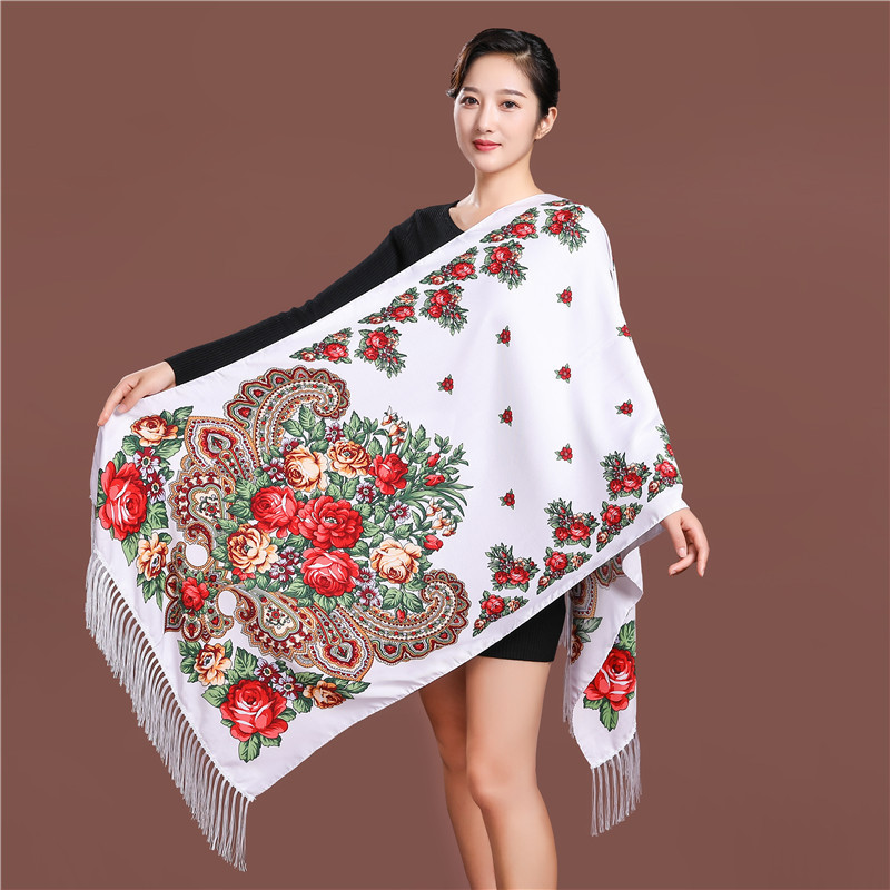 Ethnic Fashion For Ladies - Rosyjski styl luksusowy kwiatowy nadruk damski