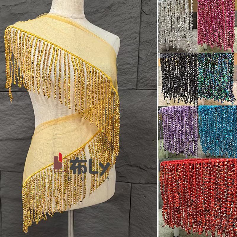 Ethnic Fashion Designers - 15 cm Frędzle z cekinami i