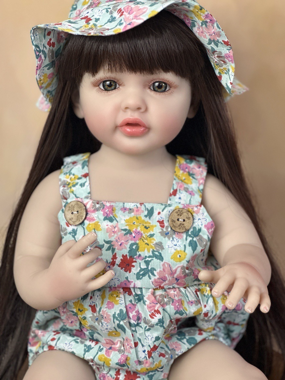 Ethnic Fashion Model - 22-calowa przytulna silikonowa winylowa dziewczynka Bebe