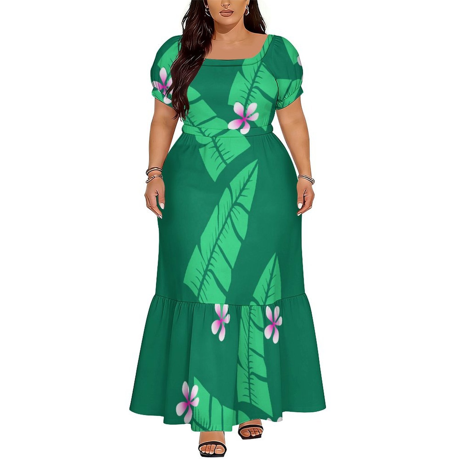 Ethnic Style Dresses - Wygodna damska sukienka z krótkim rękawem