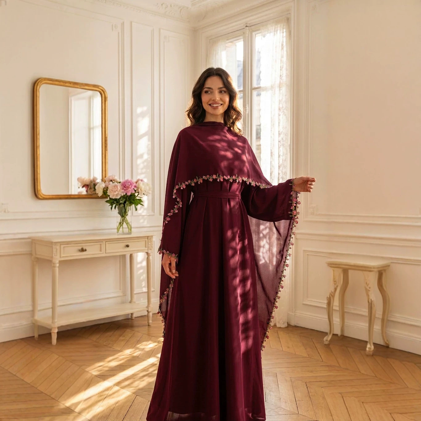 Elegancki różowy komplet dwucz – Abaya Modest Wear recenzja i cena