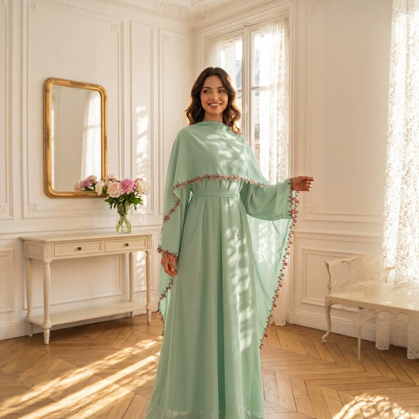 Elegancki różowy komplet dwucz – Abaya Modest Wear recenzja i cena