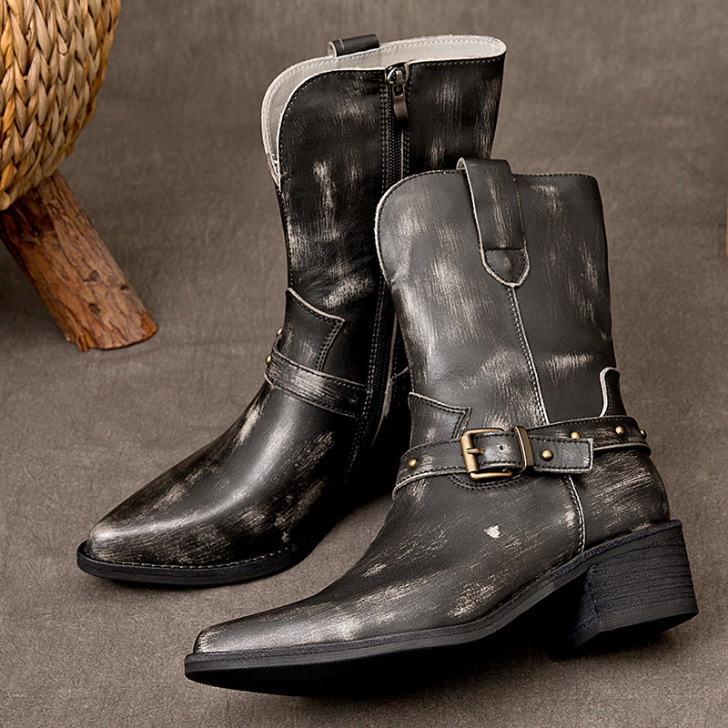 Botki damskie ze skóry natural – Ethnic Fashion For Ladies recenzja i cena