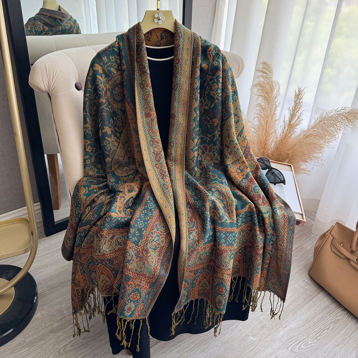 Koc z frędzlami 2025, etniczny – Ethnic Fashion Designers recenzja i cena