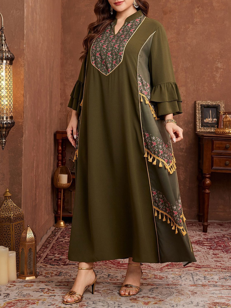 GIBSIE Sukienka Abaya Plus Siz – Ethnic Style Dresses recenzja i cena